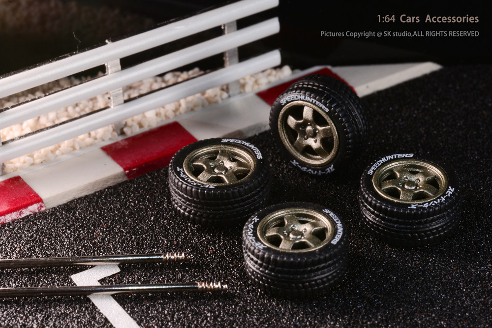 外贸1 64车模改装轮胎风火轮多美卡tomy m2 京商通用轮子轮骰