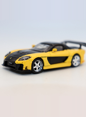 外贸PEAKO 1 64 Veilside Fortune 7 马自达RX-7宽体改装跑车模型