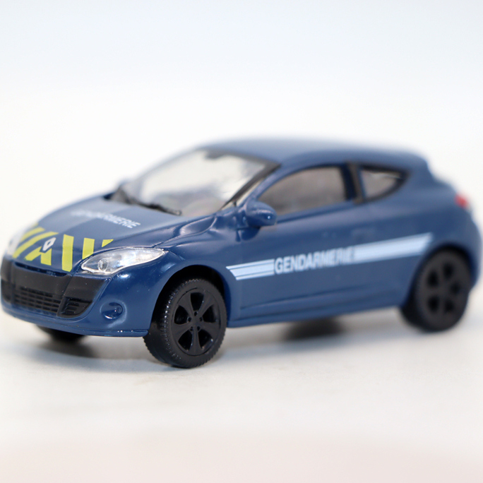 法国合金雷诺警车玩具模型摆件