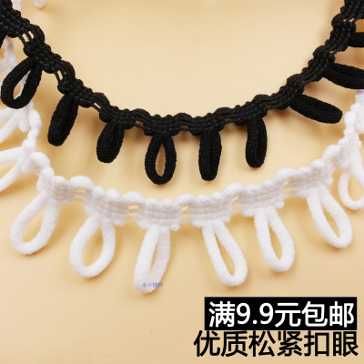 毛领领扣羽绒服黑白领扣