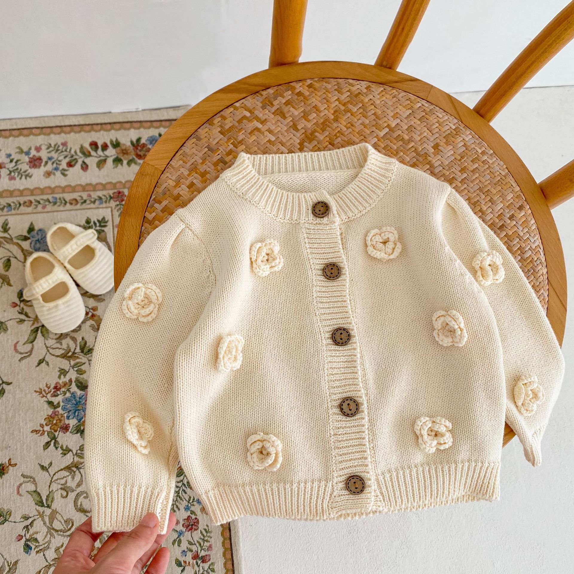 婴儿衣服韩版春秋针织外套