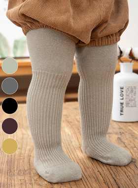 25韩版婴儿连裤袜春秋糖果色打底裤儿童男女宝宝大pp加裆连体袜子