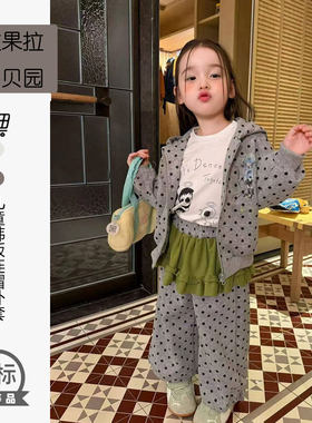 女童秋季连帽卫衣卫裤两件套