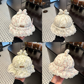 春季 可爱外出防晒渔夫帽婴幼儿洋气遮阳帽公主太阳帽 宝宝帽子夏季