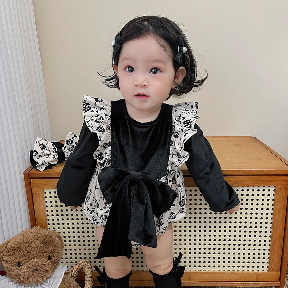 冬季百天周岁衣服爬服春