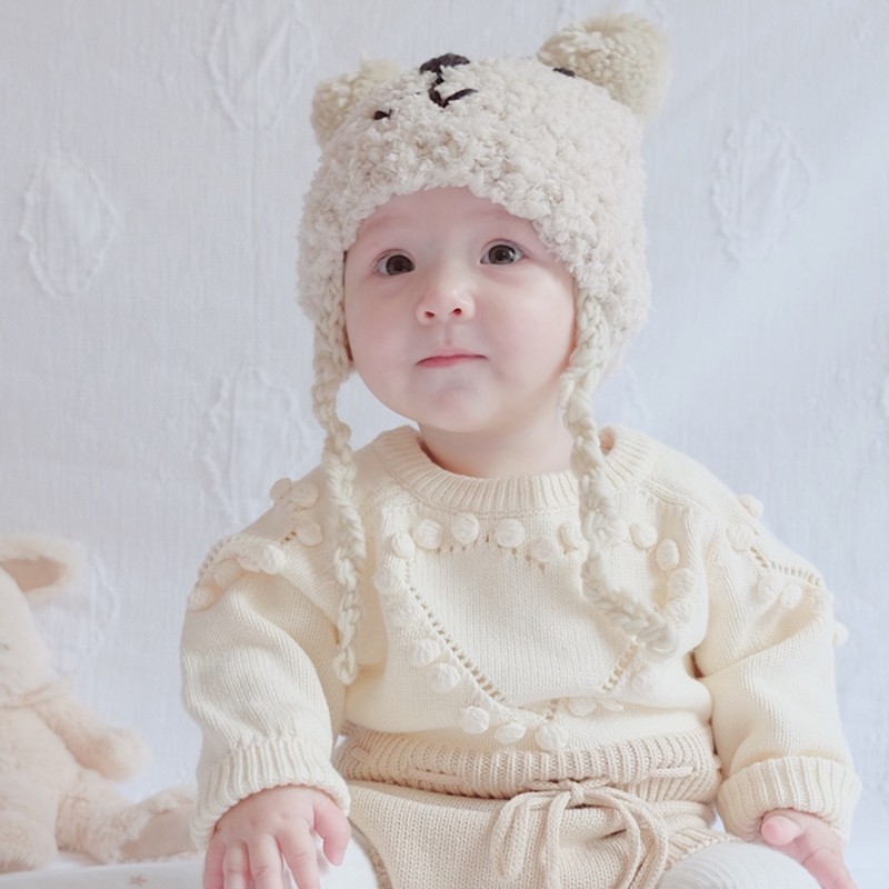 ins爆款019秋冬韩国儿童帽子双球小熊护耳保暖帽子婴儿宝宝亲子帽,童装/婴儿装/亲子装,帽子,淘宝优惠券,粉丝福利购,淘宝优惠卷