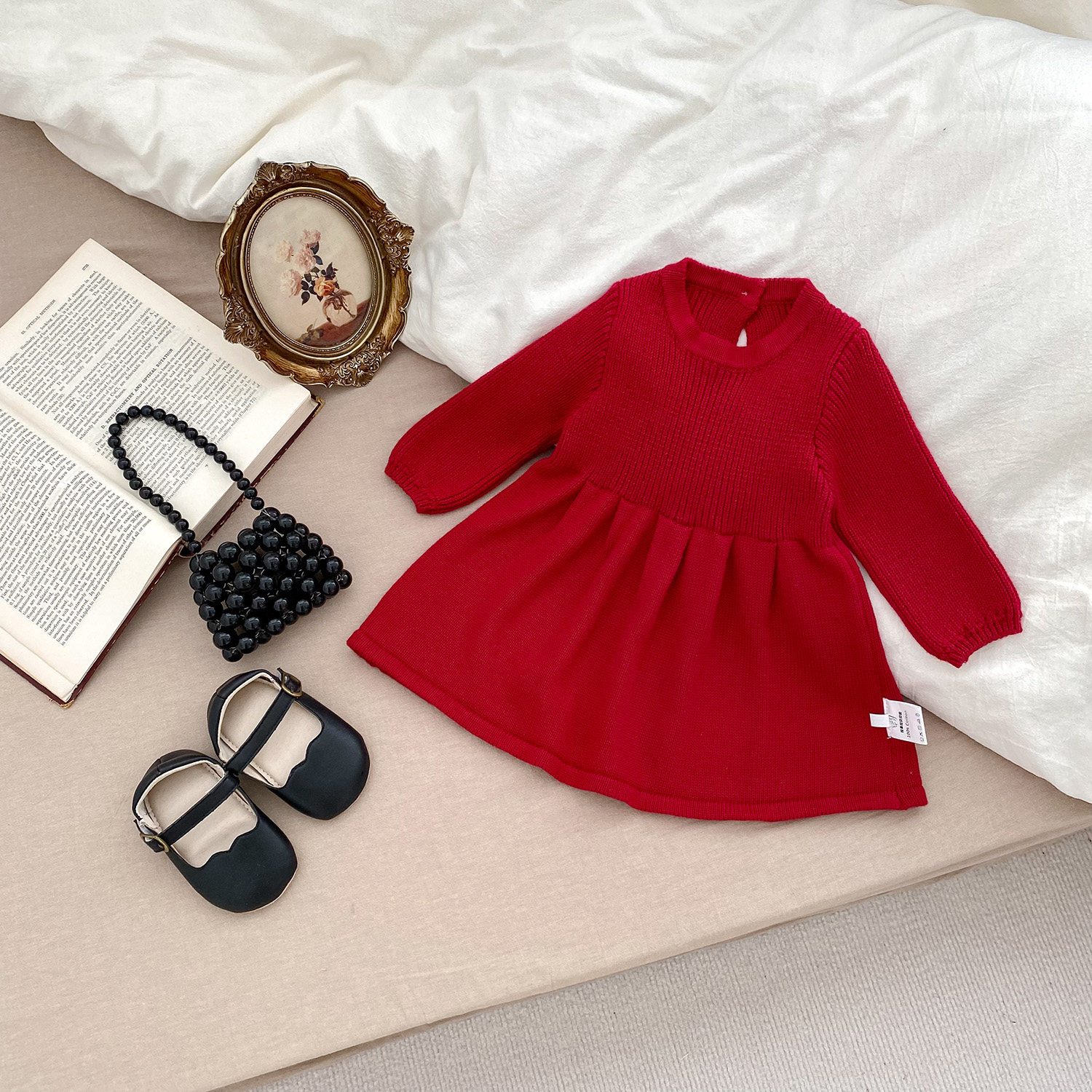 拉果拉原创秋冬女童连衣裙婴儿精梳棉针织裙子毛衣裙宝宝周岁礼服,童装/婴儿装/亲子装,毛衣/针织衫,淘宝优惠券,粉丝福利购,淘宝优惠卷