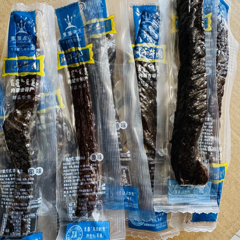 牛肉干风干牛肉通辽草原金戈手撕牛肉干长条独立包装内蒙特产500g