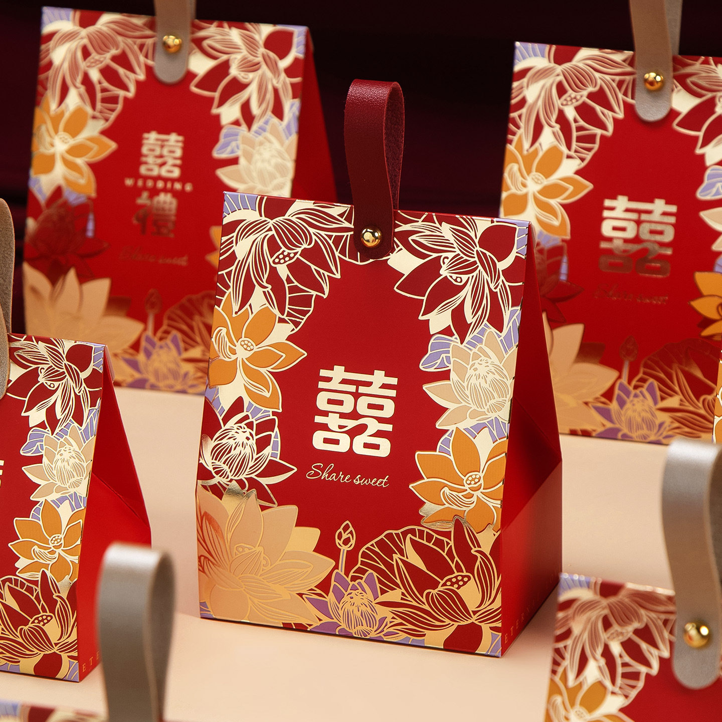 喜糖盒子结婚专用2026新款中式高级感订婚伴手礼品袋糖果礼盒批发