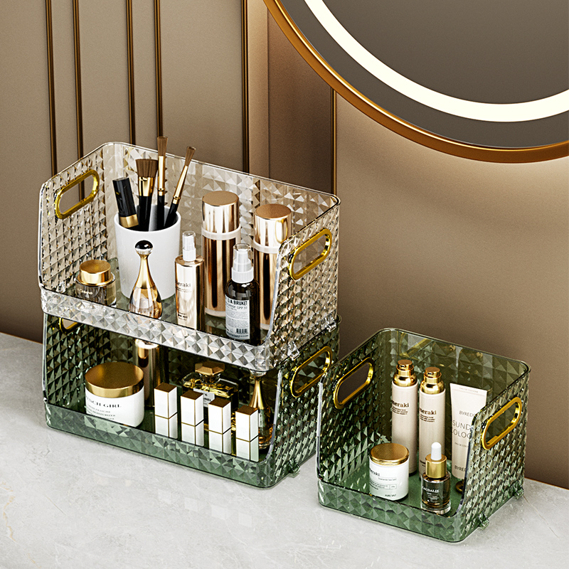 收纳盒桌面可叠加聚可爱亚克力护肤收纳筐宿舍化妆品置物架使用感如何?