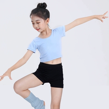 儿童瑜伽服女童套装演出服亲子母女中国舞跳舞蹈露腰表演练功服夏