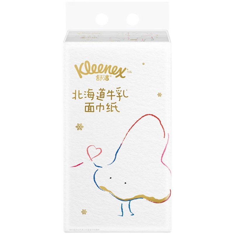 舒洁鎏金牛乳霜面纸婴幼儿抽取式餐巾纸高端洗脸卸妆干湿面云柔巾