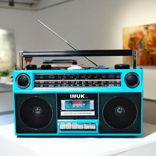 IMUK全新复古款录音机磁带机卡带机怀旧U盘蓝牙音响收音机立体声