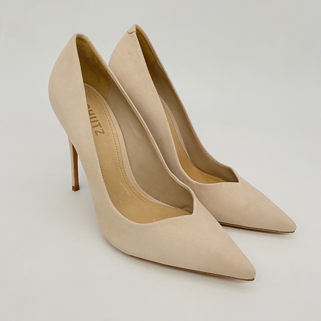 Z2683 杭州米兰坊名牌寄售店 SCHUTZ 绒面尖头女士高高跟鞋