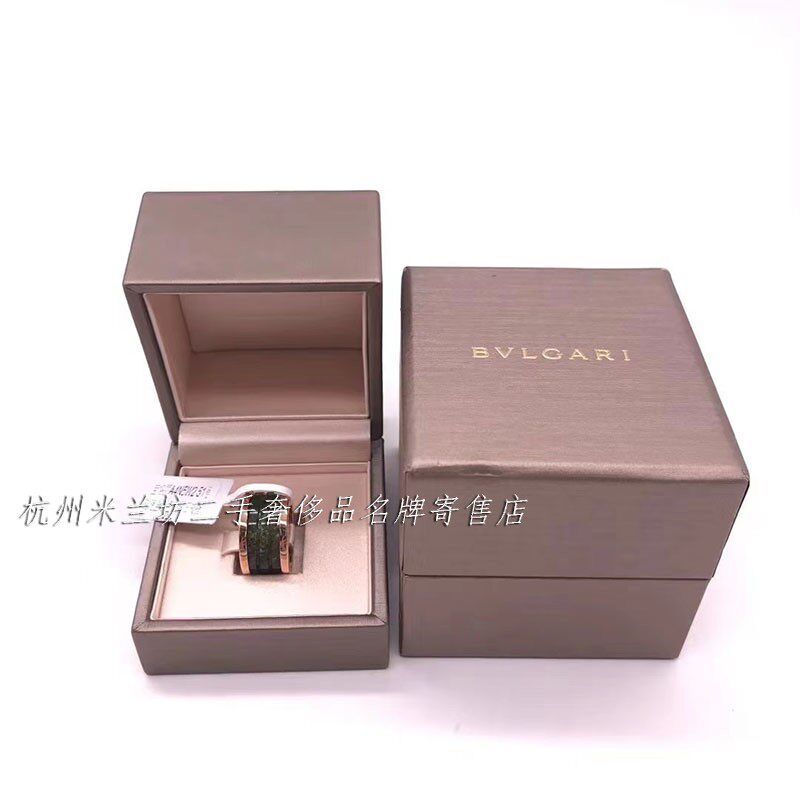 杭州寄售玫瑰金绿色大理石戒指