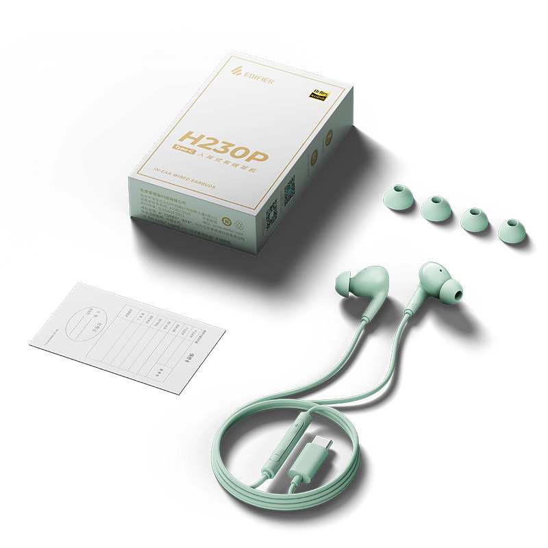 Edifier/漫步者 H230P TYPE-C入耳式手机耳机音乐耳塞带麦重低音