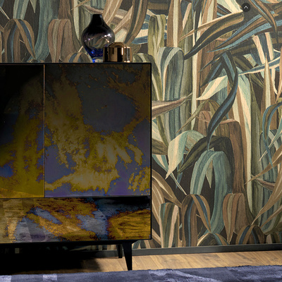 比利时进口芭蕉叶壁纸背景墙