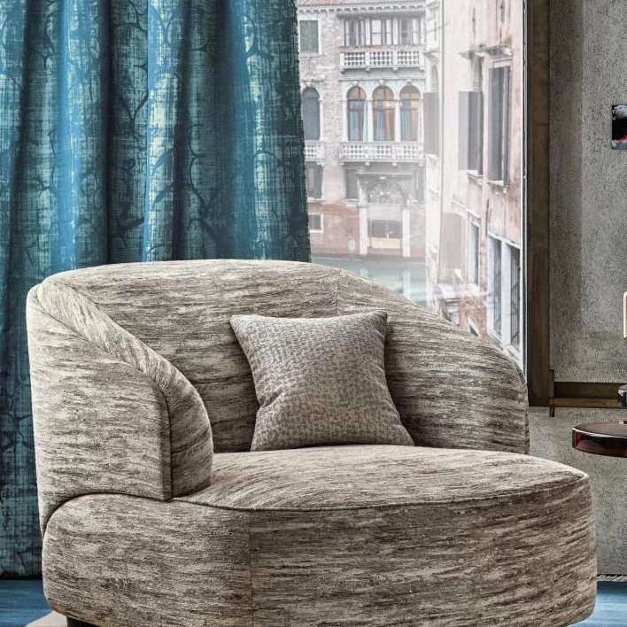 rubelli丝绸沙发复古天鹅绒