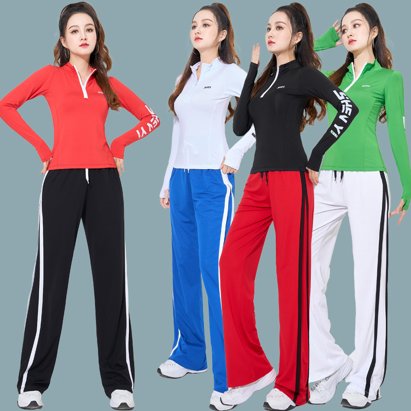 时尚显瘦广场舞健身操运动套装