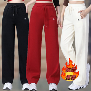 2024冬季加绒加厚纯色时尚百搭广场舞裤子高腰跳舞运动裤舞蹈裤棉