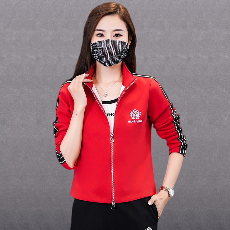 秋冬广场舞运动服拉链外套新款棉