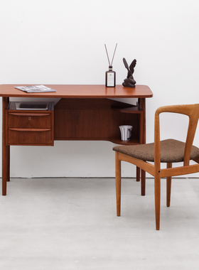 coznap 中古｜丹麦产 Gunnar Nielsen 设计 柚木 书桌 写字台