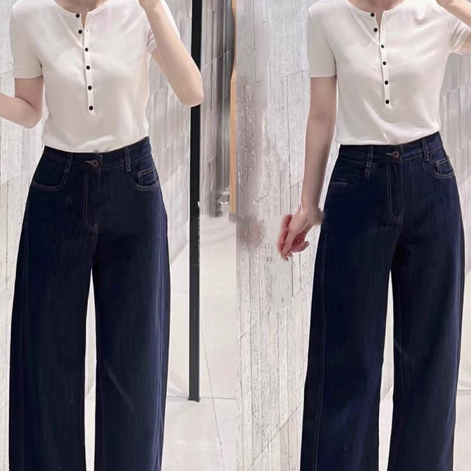 【秦岚同款】专柜正品C系列牛仔裤2025秋新品中低腰弯刀裤N022