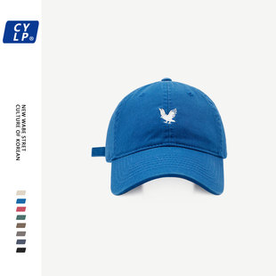 嘻哈街头国潮风刺绣棒球帽女夏季 遮阳帽情侣百搭软顶弯檐鸭舌帽男