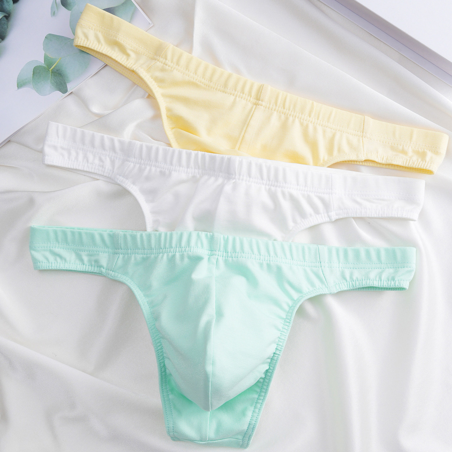 男士内裤男生纯棉透气性感丁字裤青年大囊袋纯色简约学院风单丁裤,女士内衣/男士内衣/家居服,男丁字裤,淘宝优惠券,粉丝福利购,淘宝优惠卷