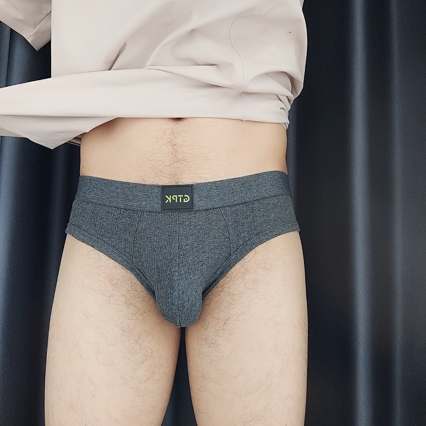 男士中腰三角裤纯棉贴身透气双层囊袋夏季男生复古风运动内裤薄款