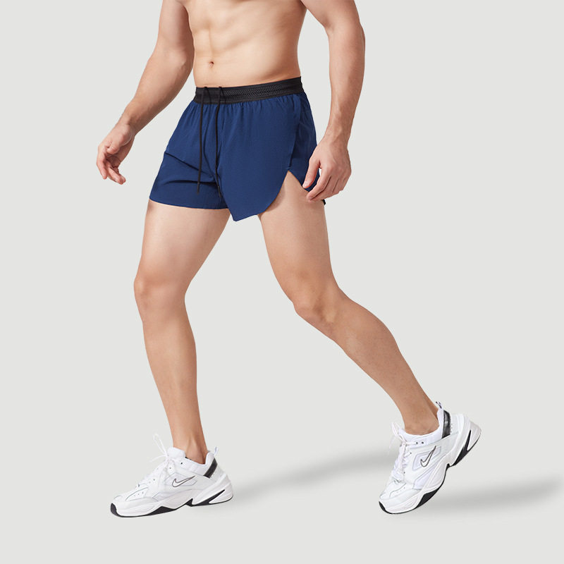 夏季男运动短裤马拉松健身跑步健身中腰防走光速干透气超薄三分裤