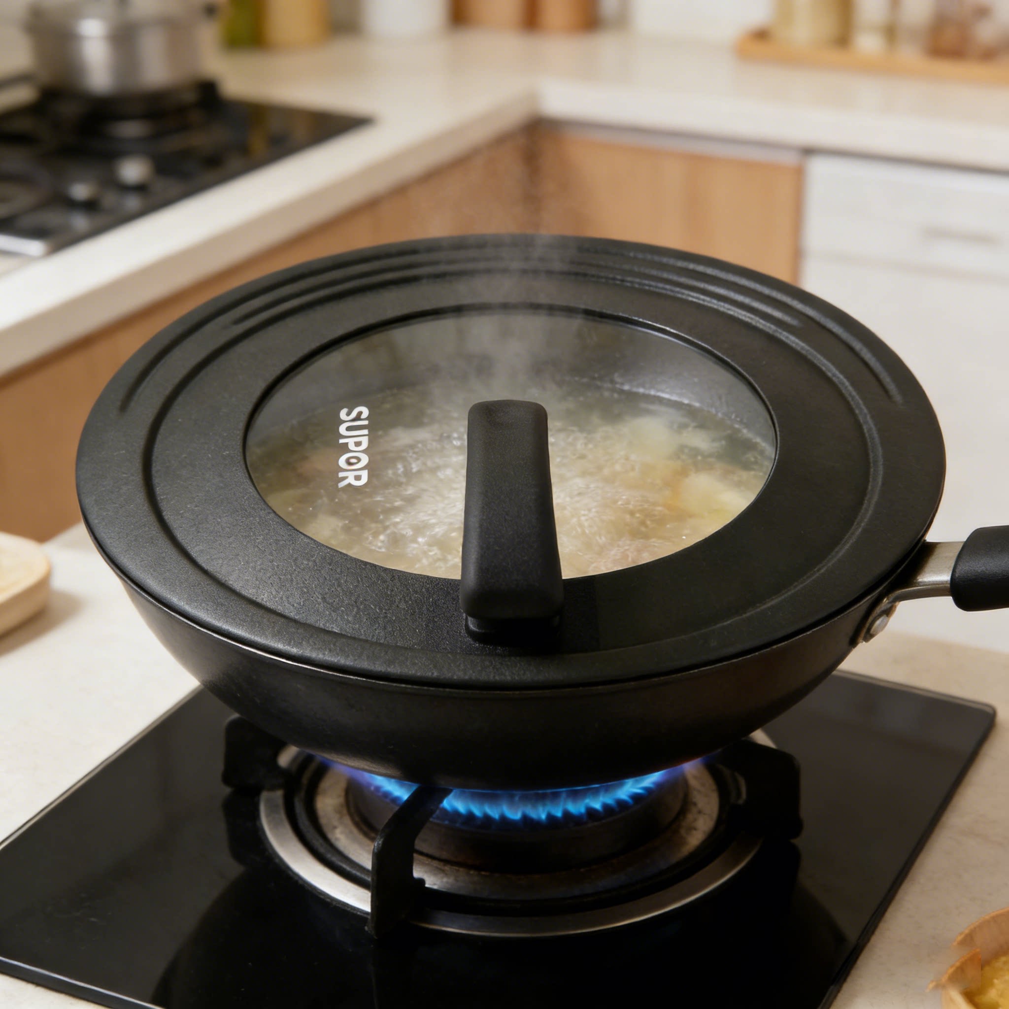 苏泊尔锅盖玻璃盖炒勺盖不粘锅煎锅炒锅平底锅盖子32cm盖子