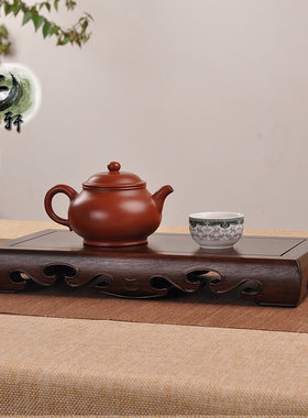 简约现代实木雕刻长方回纹底座 适用于佛像花瓶的木雕展示架
