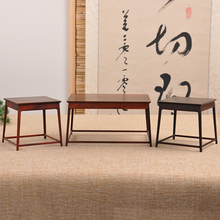 红木酸枝明式 饰工艺品木雕摆件底座 小花几架花盆景底座架子家居装