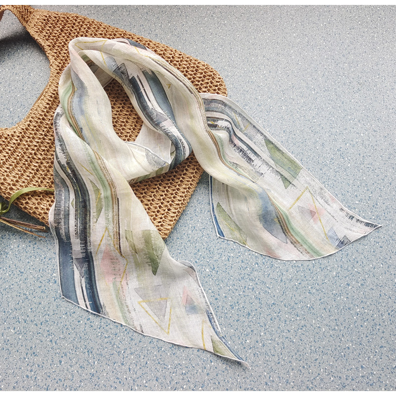 100%纯亚麻领巾 春夏新品轻薄透气时尚百搭印花丝巾小围巾女包邮,服饰配件/皮带/帽子/围巾,围巾/丝巾/披肩,淘宝优惠券,粉丝福利购,淘宝优惠卷