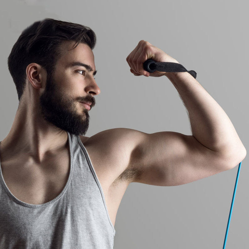 11件套tpe拉力器家用肌肉训练弹力带100/150磅健身弹力绳套装