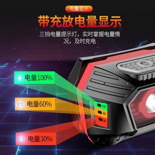 led夜钓鱼感应头灯强光充电超亮电筒头戴式超轻小号LED矿灯家用