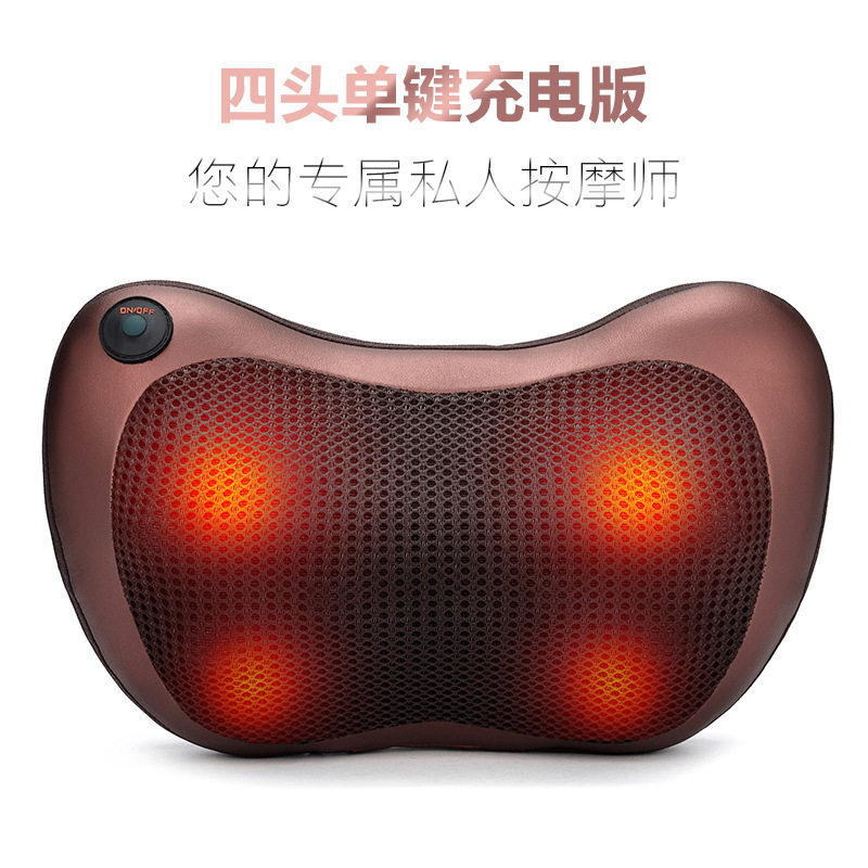 车载家用颈椎按摩器颈部腰部背部全身电动多功能低电压加热按摩枕
