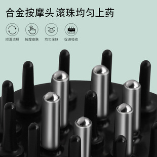 手动导液梳子头皮上药器精华液按压直达发根滚珠按摩梳精油导入器