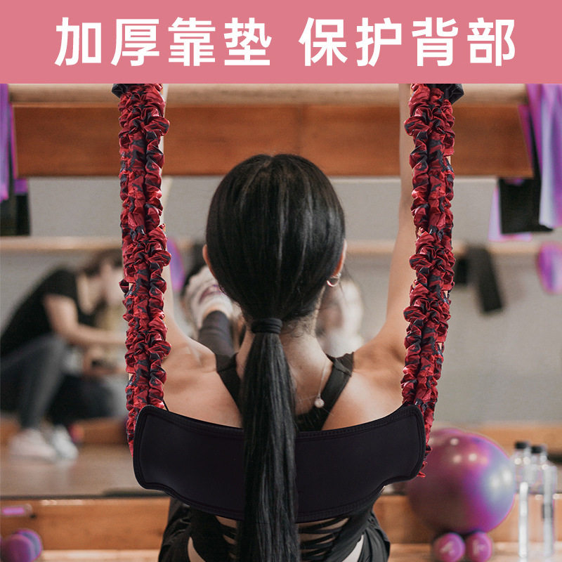 推拉杆卧推器男女练腹肌俯卧撑带拉力阻力绳哑铃增肌手柄阻力训练