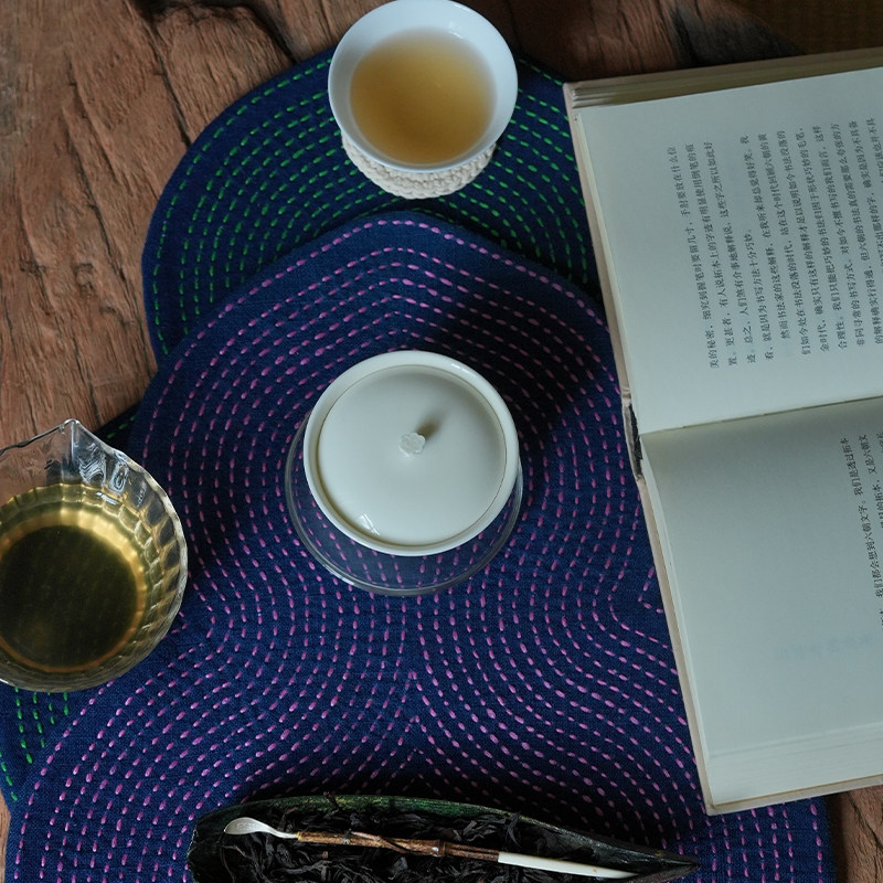 钟声刺绣 纯手工 福禄双环葫芦茶道/零配