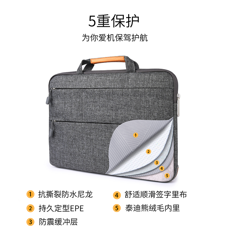 新款mac苹果macbookpro笔记本手提电脑包air13.3寸pro12男macpro15macbookair女macbook13微软surfacebook2 3C数码配件 笔记本电脑包 原图主图