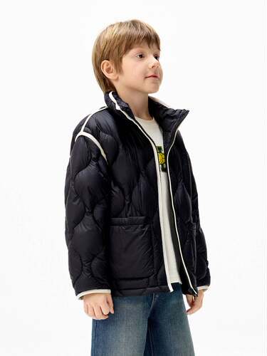 little moco专柜正品25冬款男女童立领保暖羽绒服外套 KBE4EIN030