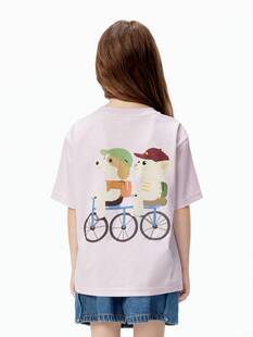little moco童装26春款男女童印花短袖凉感速干宽松T恤KBF1TEE034