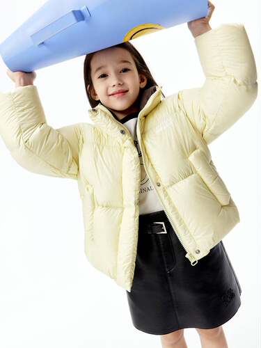 little moco专柜正品25冬装款女童立领羽绒服保暖外套KBE4EIN007