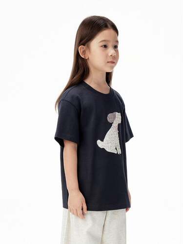 little moco专柜正品26新款女童纯棉短袖T恤KBF3TEET07