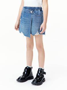 littlemoco专柜正品2026夏装新品女童休闲牛仔短裤裙裤KBF2SOT016