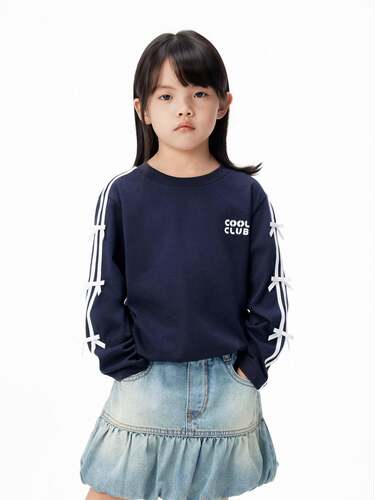 凉感速干little moco童装26秋装新款男女童长袖t恤球服KBF3TEET03