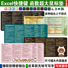 大神excel函数公式五笔word办公软件快捷键wps鼠标垫超大长桌垫