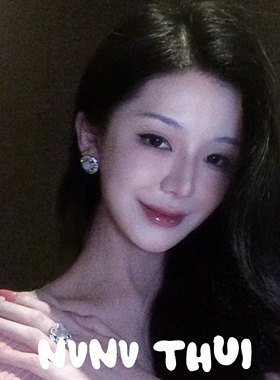白月光妃子笑蛋形花朵耳环